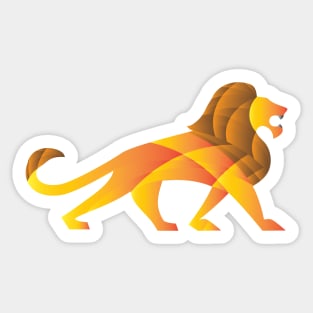 Abstract Lion Color Sticker